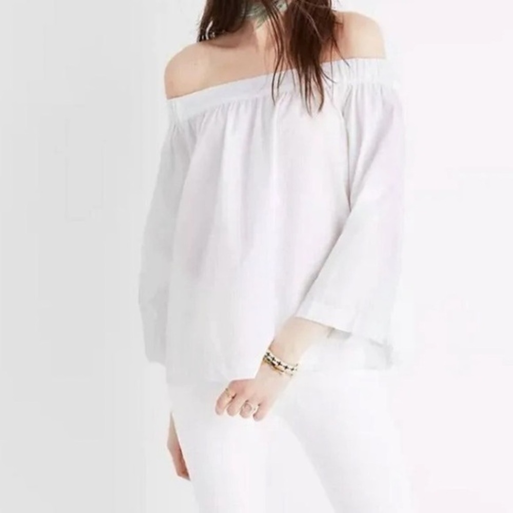 Madewell clean off the shoulder top SIZE LARGE